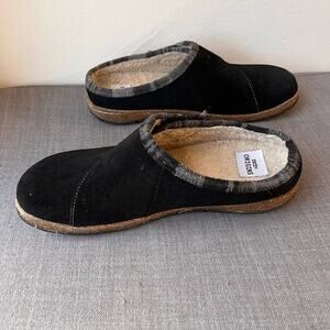 Earth Origins Ezra Clogs Womens Size 9.5 MBlack Suede Mules Slip On Comfort